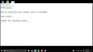 How to check how many memory slots are available in your pc? | windows | RAM