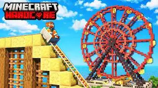 I Built an AMUSEMENT PARK in Hardcore Minecraft