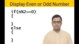 C program to display even or odd..