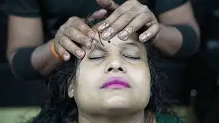 She Recived ASMR Tapping & Scratching Head Massage For Deep Sleep | Forehead Tapping For Relaxation