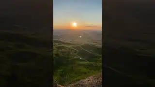 Таймлапс  закат на горе. Невинномысск