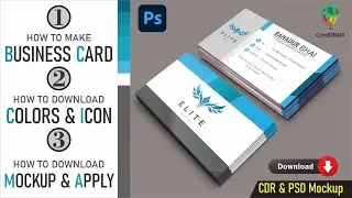 How to Make Business Card In Corel Draw, How to Download PSD Mockup, Color Scheme & Icons For Free