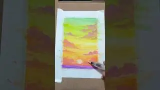 Easy Watercolor Sunset 🌅 (beginner-friendly) 