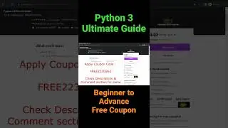 Python 3 - Ultimate Guide (Beginner to Advance)