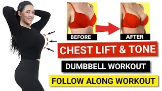 How To Naturally Lift Your Bust & Increase Chest Size | Dumbbell Workout | Follow Along | GymNought