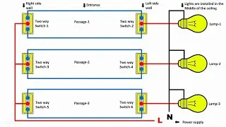 Hallway Corridor Wiring Diagram Connection 