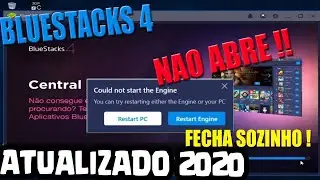 Bluestacks 4 ENGINE NAO INCIA ?? TRAVANDO TUDO E OUTROS ?? COMO ARRUMAR 2020 ATUALIZADO- LUCAS END