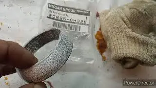 Установка гофры на выхлоп Ниссан Кашкай