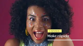 LOOK RÁPIDO E FÁCIL COM MUITO BRILHO – Maquiagem de Carnaval