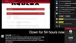 streaming until roblox is back up