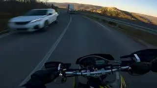 Riding some cold roads | YAMAHA XT660X + AKRAPOVIČ [4K]