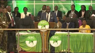 IEBC Chair Wafula Chebukati Declares Ruto As President-Elect At The Bomas of Kenya