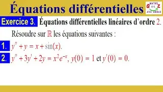 Equations différentielles linéaires d'ordre 2. exercice corrigé.