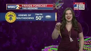 Catching Mardi Gras Beads!