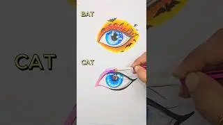 🦇 vs 🐈 Which one you like? #drawing #artwork #rdartandcraft