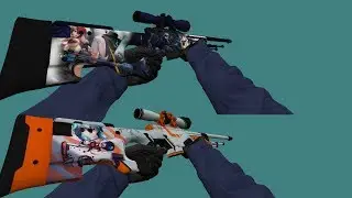 AWP | Anime Pack (cs go перчатки)из CS GO для CS 1.6 {HD} + {Анимация}