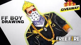 FreeFire Boy Drawing || Free Fire Drawing || kaku arts