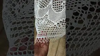 Скатерть круглая вязаная в филейной технике