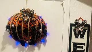 Como hacer una Corona para halloween 3D🎃 fácil y rápido/halloween wreath