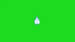 Water drop animation green screen