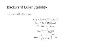 Numerical Analysis - Stability Conditions