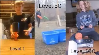 Trick shots Level 1 to 100 (Collab with @amazingaaa and @AwesomeA)