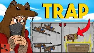 I built a TRAP BASE to SNOWBALL in Solo Rust Console