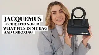 JACQUEMUS LE CHIQUITO NOEUD BAG UNBOXING & WHAT FITS IN MY BAG | jessmsheppard