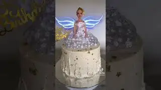 Angel Theme Cake #cake #cakes #angel #cakelovers #angelcake #white #whitecake #yummy #yummyfood