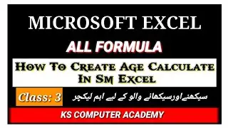 How to Calculate Age from Date of Birth in MS Excel (Day, months,year) || Microsoft Excel