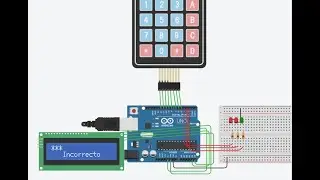 VERIFICADOR DE CLAVE CON KEYPAD EN TINKERCAD