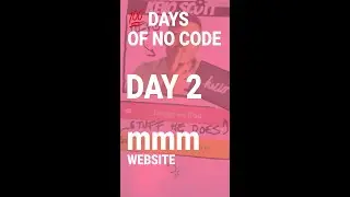 Day 2 - 100 Days of No Code - iPad - mmm.page personal website fail #100daysofnocode
