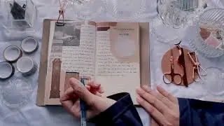 ASMR Journal With Me Vintage | Vintage Journal | Journal Ideas | 4K | No Talking