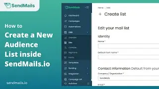 How to Create a New Audience List | SendMails.io