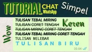 CARA MUDAH MEMBUAT TULISAN BIRU UNIK DAN KEREN DI WHATSAPP