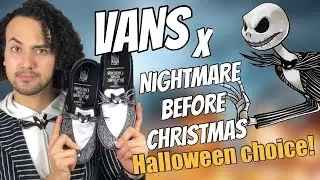 HALLOWEEN SKATE SHOES! VANS X NIGHTMARE BEFORE CHRISTMAS SLIP ON. UNBOXING + ON FEET!