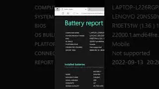 Laptop battery🔋 health check