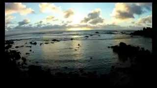 sunset on easter island