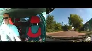 Видео (№001) с автомобильного видеорегистратора Carcam X8000