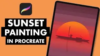 Sunset Painting in Procreate (#Shorts) | UYES