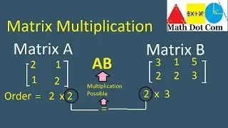 Rule of Matrix Multiplication | How to Multiply Two Matrices | Matrix Operations | Math Dot Com