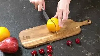 BILL.F Acacia Wood Cutting Board with Handle  Long Wooden Charcuterie Board | Billfworld.com
