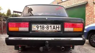 Светодиодные фары ВАЗ2107 дневная съёмка