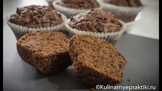 Домашние шоколадно-банановые маффины без яиц - Пошаговый рецепт