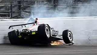 2024 Will Power airborne crash @ Indianapolis