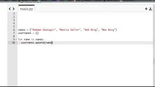 Converting a list of names to a list of usernames in Python