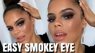 EASY BROWN SMOKEY EYE MAKEUP TUTORIAL| my tips to get big eyes