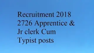 Southern Railway Recruitment 2018, 2726 Apprentice & Jr Clerk cum Typist-alljobs4u