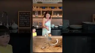 Spectacular egg fail attempt at being a teppenyaki chef!