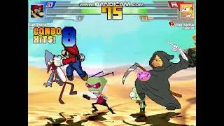 MUGEN Battle Super Mario & Zim vs Homer Simpson & Mordecai